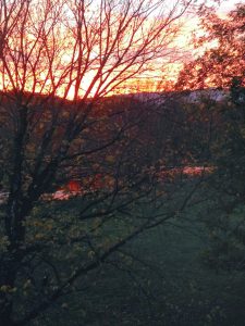 sun rising on the shenandoah